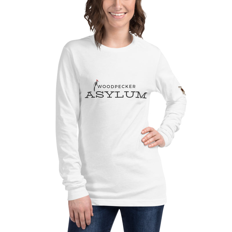 Woodpecker Asylum Logo Unisex Long Sleeve Tee